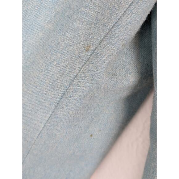 Pendleton Skirt Blazer Suit Vintage 80s Virgin Wool Career Blue Size 8 FLAWED - Picture 5 of 14